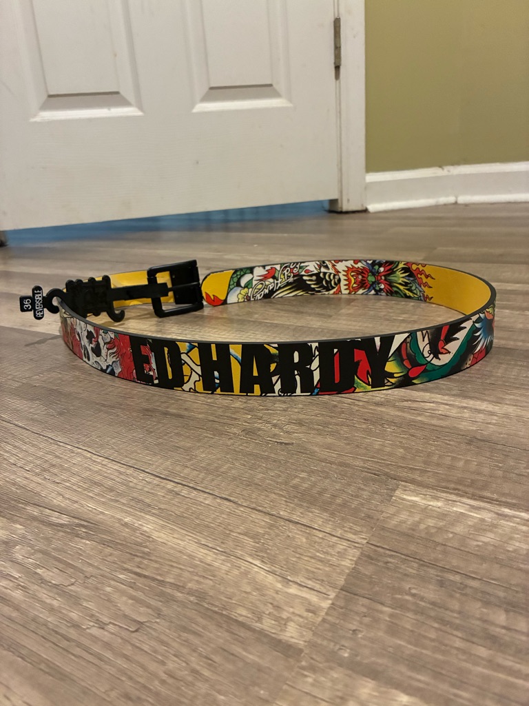 Brand New Size 36 Ed Hardy For The World Reversible Belt Brand New Size 36 Ed Hardy For The World Reversible Belt
